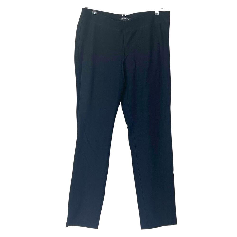 Eileen Fisher Pull-On Tapered Leg Ankle Length Pant Black Women XS